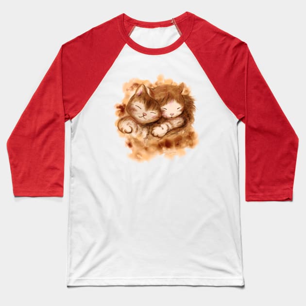 Hug me cute cat baby Baseball T-Shirt by juliewu